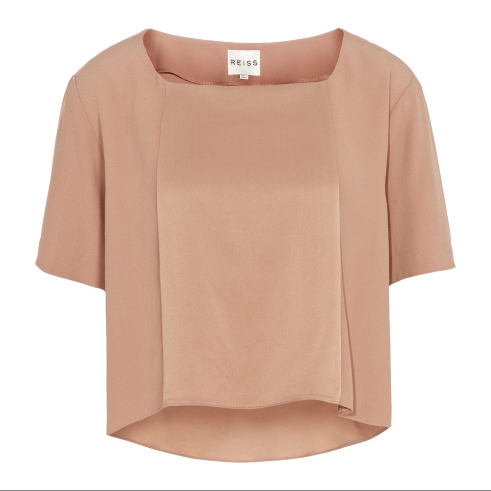 Reiss Blush cropped blouse
